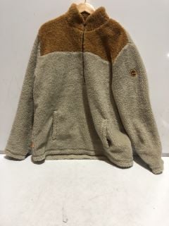 TIMBERLAND WHITE/BROWN FUR JUMPER