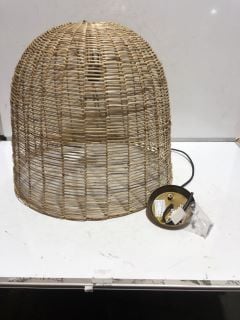 NKUKU NOKO DOME PENDANT NATURAL WICKER LARGE 60 X 51 X 51CM (DIA) NP3701 RRP £275