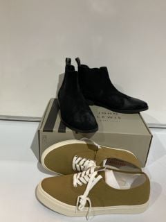 JOHN LEWIS AD LOW TOP SNEAKER YLDK SIZE 9 & JOHN LEWIS CHELSEA BOOT SU BLK BK SIZE 7 TOTAL RRP £114