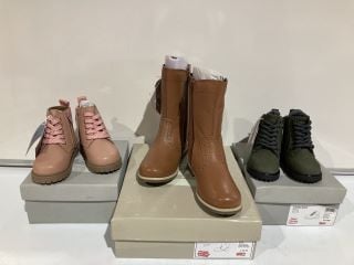 JOHN LEWIS ZAYNN BOOT KHAKI SIZE C4 & JOHN LEWIS COCO BOOT PINK SIZE C6 & ISOBEL TAN SIZE 31 TOTAL RRP £108