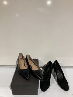 HUSH LONDYN BALLET BK SIZE 5 & GABOR ELBERTA BLACK SIZE 5 1/2 TOTAL RRP £150.50