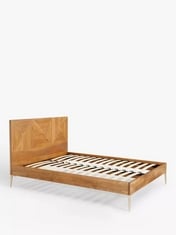 JOHN LEWIS SWOON FRANKLIN BED FRAME - SIZE (H) 105 X (W) 142.6 X (D) 200.8 CM IN ACACIA WOOD - RRP £799