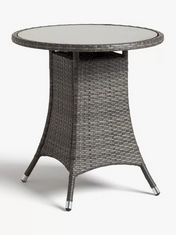 JOHN LEWIS ALORA GARDEN BISTRO TABLE - SIZE APPROX 75 X 70 CM IN GREY - RRP £199