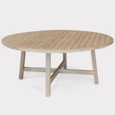 JOHN LEWIS KETTLER CORA 6-SEATER ROUND GARDEN DINING TABLE - SIZE 75.8 X 120CM IN NATURAL - RRP £399