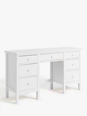 JOHN LEWIS WILTON PILLAR DRESSING TABLE IN WHITE - SIZE APPROX (H) 77 X (W) 137 X (D) 43.6 CM - RRP £349 (BOX 1 OF 1)