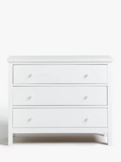 JOHN LEWIS WILTON PILLAR DRESSING TABLE IN WHITE - SIZE APPROX (H) 77 X (W) 137 X (D) 43.6 CM - RRP £349 (BOX 1 OF 1)