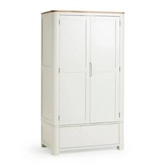 HOVE NATURAL OAK AND PAINTED DOUBLE WARDROBE - ITEM NO. HOV001 - RRP £1000