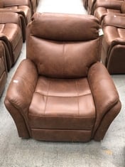 MONTE POWER RECLINER ARMCHAIR IN FAUX SUEDE PINECONE - RRP £399