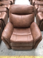 MONTE POWER RECLINER ARMCHAIR IN FAUX SUEDE PINECONE - RRP £399