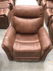 MONTE POWER RECLINER ARMCHAIR IN FAUX SUEDE PINECONE - RRP £399