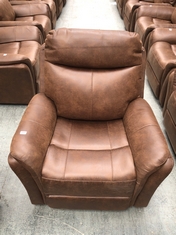 MONTE POWER RECLINER ARMCHAIR IN FAUX SUEDE PINECONE - RRP £399