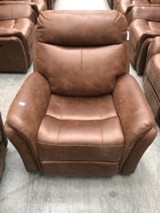 MONTE POWER RECLINER ARMCHAIR IN FAUX SUEDE PINECONE - RRP £399