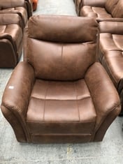 MONTE POWER RECLINER ARMCHAIR IN FAUX SUEDE PINECONE - RRP £399