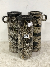 3 X MONZORO VASE WITH HANDLE (COLLECTION ONLY)