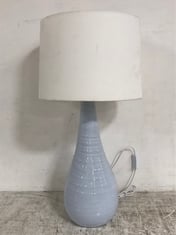 STONE THE CROWS MD.TEARDROP LAMP BASE-PASTEL BLUE- HEIGHT 50CMS - TOTAL RRP £85