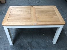 HOVE NATURAL OAK AND PAINTED 6 SEATER DINING TABLE - RRP £660