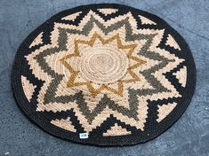 LAREDOUTE 90X90CM ROUND MAT JUTE/MULTI