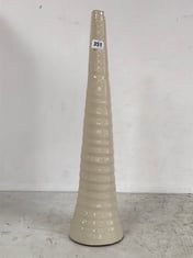 STONE THE CROWS EX.LARGE STEM VASE - OFF WHITE - (H) 60 X (W) 15 X (D) 15 CM - TOTAL RRP £70