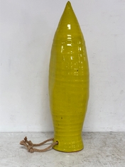 7 X STONE THE CROWS MEDIUM WALL STEM VASE - YELLOW - TOTAL RRP £60