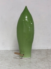 4 X STONE THE CROWS SMALL WALL STEM VASE - GREEN - SKU: 676982 - TOTAL RRP £76