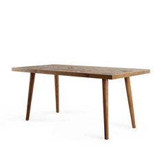 PARQUET BRUSHED AND GLAZED SOLID OAK 8 SEATER DINING TABLE - RRP £780