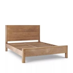 LYLA SOLID MANGO 150CM WOODEN BED FRAME (KING SIZE) (KERBSIDE PALLET DELIVERY)