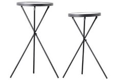 HANNAH SIDE TABLES BLACK SET OF 2 (696947) RRP- £174.95