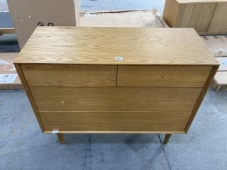 4-DRAWER SOLID OAK SIDEBOARD