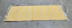 LA REDOUTE SMALL FRINGED RUG IN YELLOW - MULTI