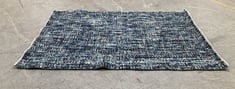 LA REDOUTE MUTANYA HAND WOVEN WOOL RUG - BLUE - RRP £375