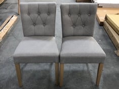 JOHN LEWIS MARGO CHAIR TWEEDY BLEND - SET OF 2 - IN SAGA GREY