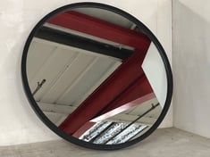 JOHN LEWIS SLIM BLACKED OAK ROUND MIRROR 80CM