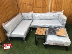 JOHN LEWIS PLATEFORM MODULAR 4 SEATER GARDEN LOUNGING SET IN GREY - RRP £ 1,199