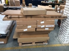 PALLET OF ASSORTED JOHN LEWIS FURNITURE PARTS TO INCLUDE LITTLE ACORNS BURLINGTON DRESSER/CHANGER IN CASHMERE & TRUFFLE (KERBSIDE PALLET DELIVERY)