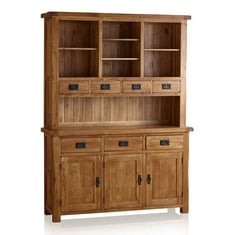 ORIGINAL RUSTIC SOLID OAK LARGE DRESSER RRP- £1,249.99