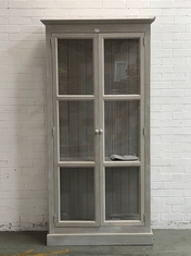 2 DOOR LARGE WOODERN CABINET IN LIGHT WOOD (KERBSIDE PALLET DELIVERY)