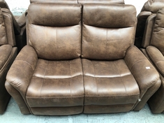 MONTE 2 SEATER POWER RECLINER IN FAUX SUEDE PINECONE - RRP £699