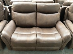 MONTE 2 SEATER POWER RECLINER IN FAUX SUEDE PINECONE - RRP £699