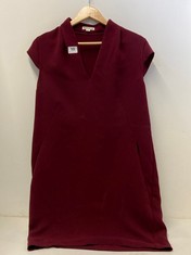 WHISTLES WOMEN'S SLEEVELESS POCKET DRESS - BURGUNDY UK 10