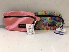 2 X EASTPAK SOMMAR BELT BAGS - SPARK PINK AND FLOWER BLUE