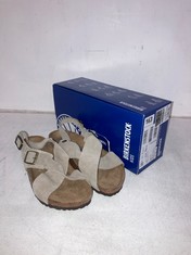 BIRKENSTOCK KIDS TULUM CROSS SANDALS - TAUPE UK 5