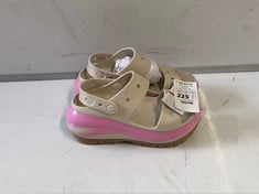 CROCS MEGA CRUSH TONAL SANDAL - BEIGE AND PINK - SIZE M5/W7