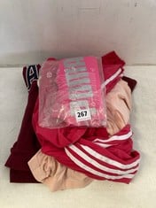 5 X ASSORTED ADULTS CLOTHING TO INCLUDE ADIDAS WOMEN'S OVERSIZED T-SHIRT - CORAL/WHITE SIZE XL