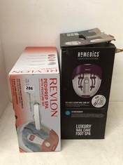 HOMEDICS LUXURY NAIL CARE FOOT SPA TO INCLUDE REVLON PEDIPREP SPA WITH PEDICURE SET