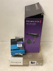 3 X ASSORTED ITEMS TO INCLUDE REMINGTON PRO-AIR TURBO 2400W HAIRDRYER