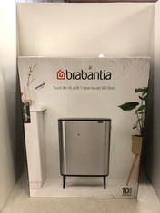 BRABANTIA TOUCH BIN HI WITH 1 INNER BUCKET - 60L - FRESH WHITE - RRP £240