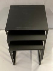 LA REDOUTE HIBA SET OF 3 STEEL NESTING COFFEE TABLES - BLACK - RRP £155