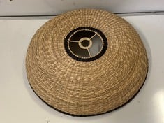 3 X LA REDOUTE JUTE WOVEN GRASS 60CM DIAMETER CEILING LIGHT SHADE - TOTAL RRP £297