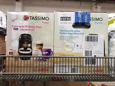 TASSIMO FINESSE COFFEE MAKER - MODEL: TAS16B2GB TO INCLUDE TASSIMO HAPPY COFFEE MACHINE - BLACK