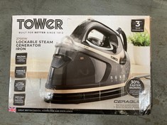 TOWER 2200W STEAM GENERATOR IRON - GREY TO INCLUDE RUSSELL HOBBS PEARL GLIDE IRON